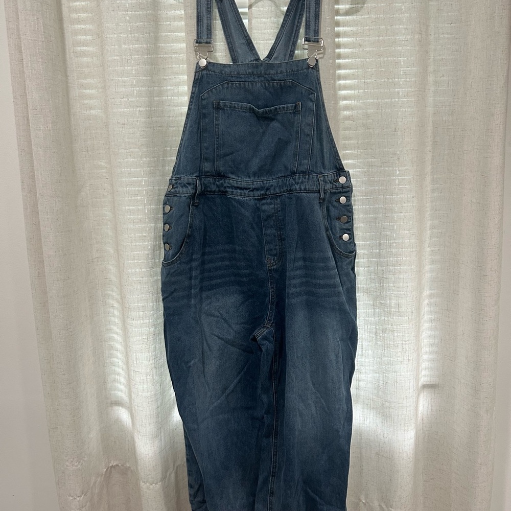 SHEIN Blue Denim Overalls